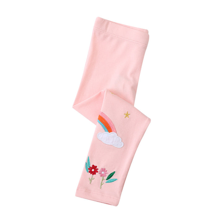 Girls leggings with playful fairy and rainbow design Mune Fashion