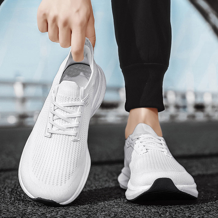 Men's breathable knitted running shoes with cushioning lightweight foam sole Mune Fashion