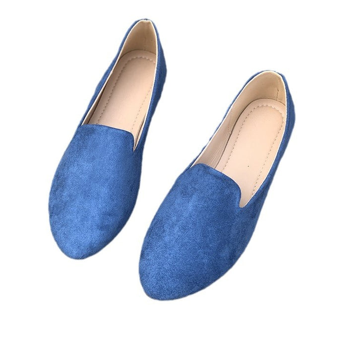 Damen spitz zulaufende Velours‑Loafer mit gepolsterter Innensohle Mune Fashion