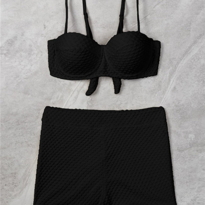 Women's High-Waisted Bikini Set with Padded Top Mune Fashion