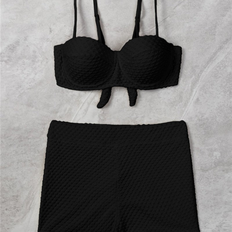 Women's High-Waisted Bikini Set with Padded Top Mune Fashion