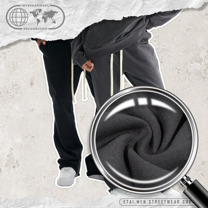 Women's flare pants made of French terry with wide leg and drawstring Mune Fashion
