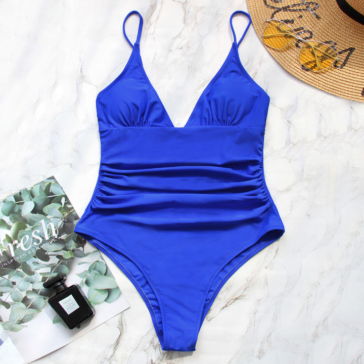 Women's One-Piece Swimsuit with Ruched Design Mune Fashion