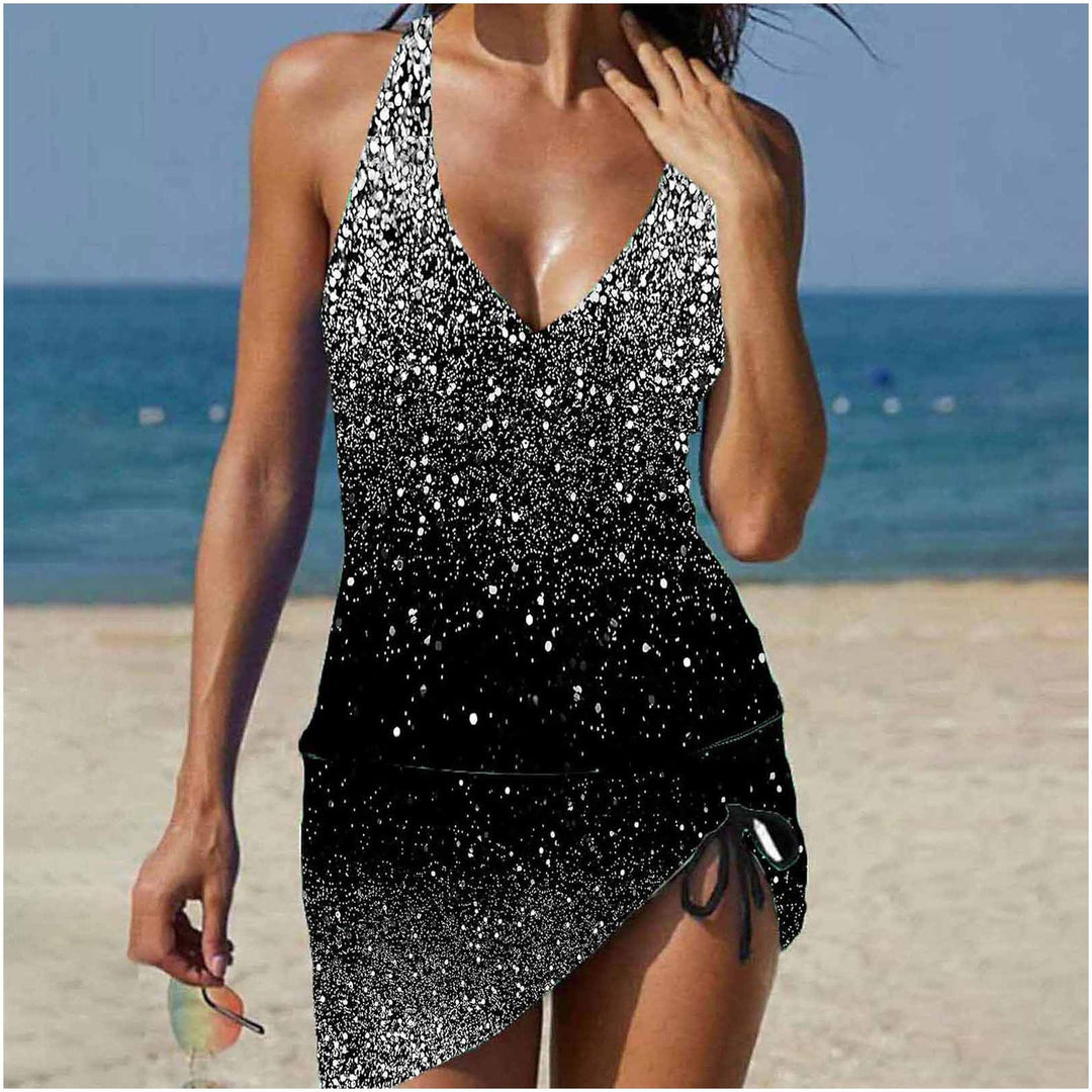 Women casual beach dress with adjustable belt Mune Fashion
