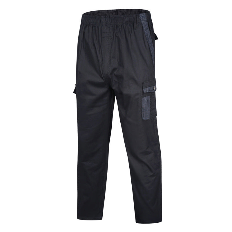 Men's cargo leisure pants with elastic waistband, multiple pockets and mesh inserts Mune Fashion