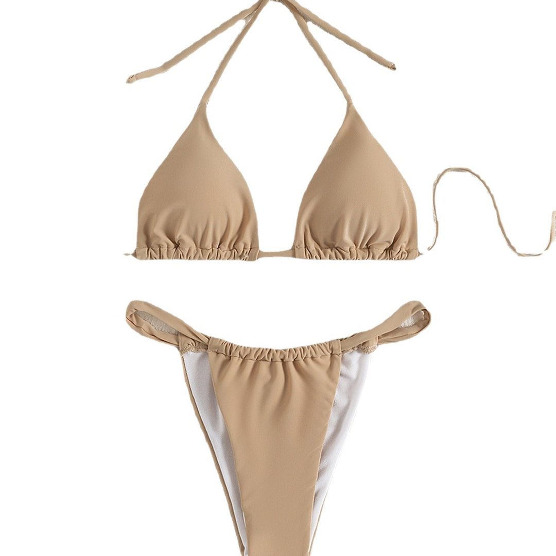 Women's Triangle Bikini with Sexy Ruching Mune Fashion