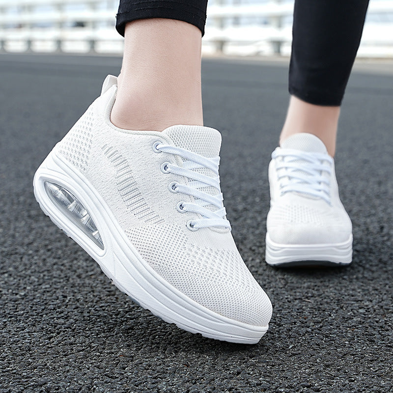 Women's breathable platform walking sneakers with visible air chamber and orthopedic comfort sole Mune Fashion