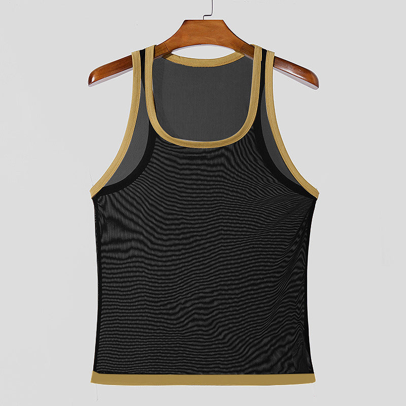 Men's ringer top made of fine cotton elastane with contrasting piping and slim fit Mune Fashion