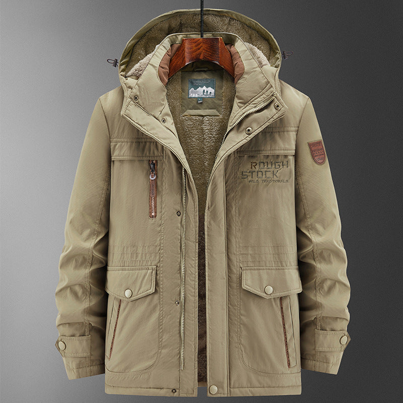 Men's Robust Padded Field Parka with Teddy Lining, Hood, and Multi-functional Pockets Mune Fashion