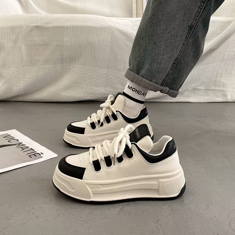 Ladies' fashionable sneakers with continuous platform and elastic shoelaces Mune Fashion