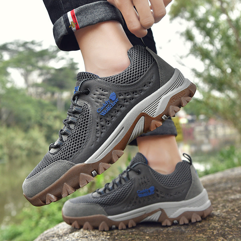 Men's Breathable Trekking and Hiking Shoe with Profiled Stud Sole Design Mune Fashion