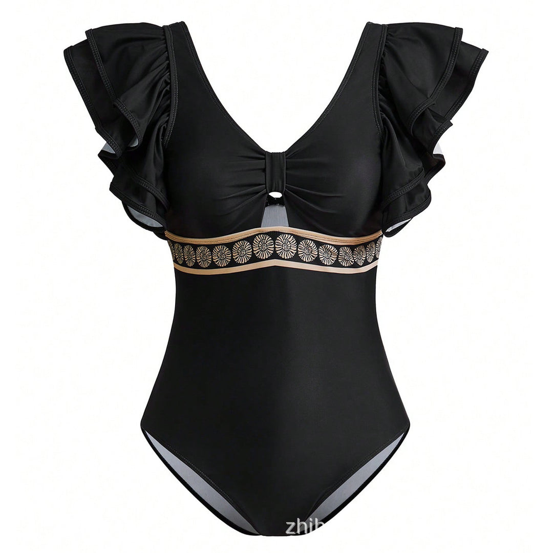 Women's swimsuit with elegant ruffle details and matching skirt Mune Fashion