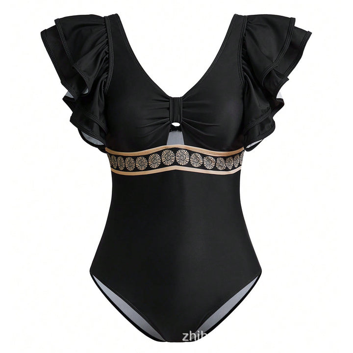 Women's swimsuit with elegant ruffle details and matching skirt Mune Fashion