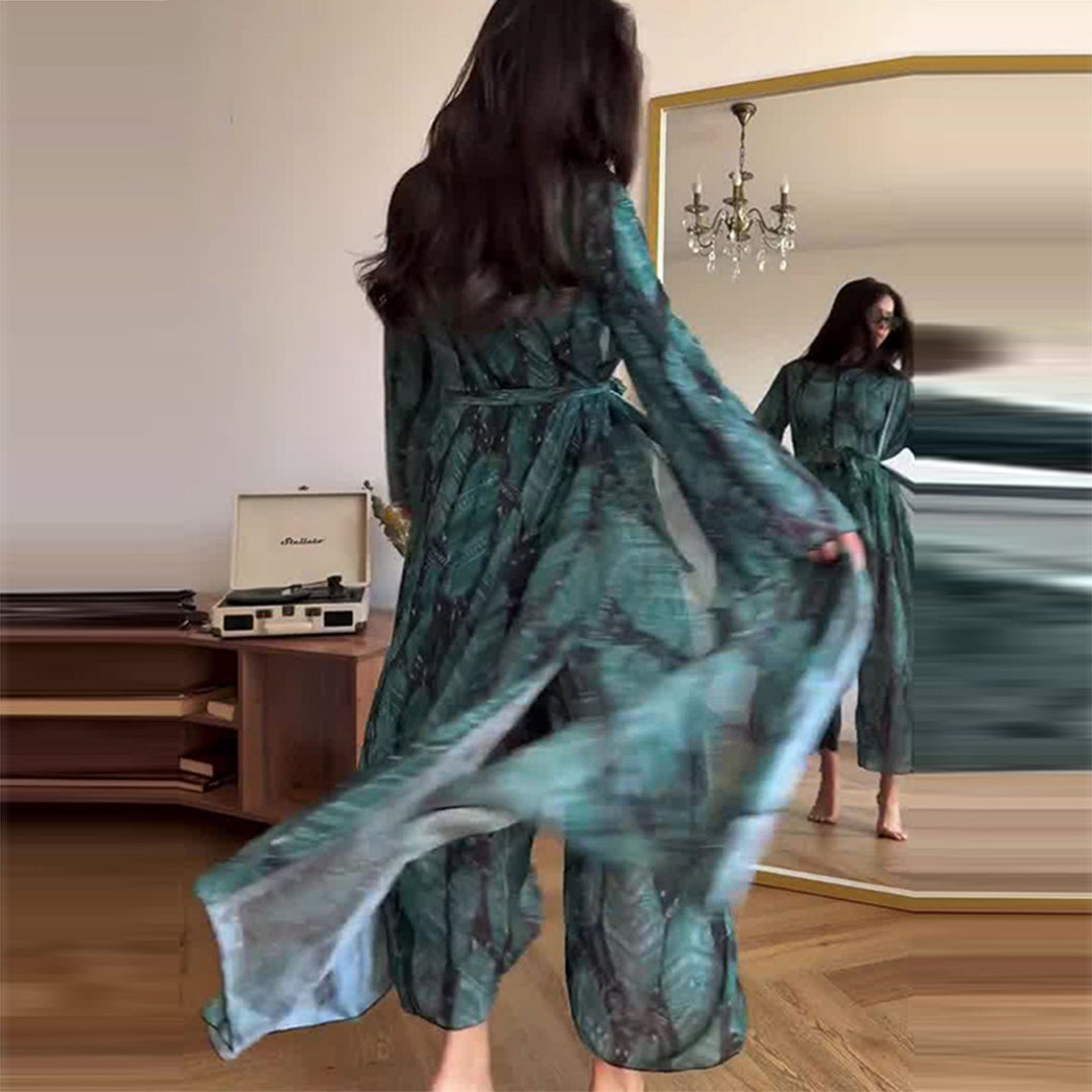 Damen Elegantes Maxikleid mit fließendem Schnitt Echo Archiv