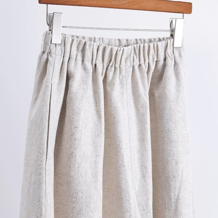 Ladies long pleated skirt made of linen Mune Fashion