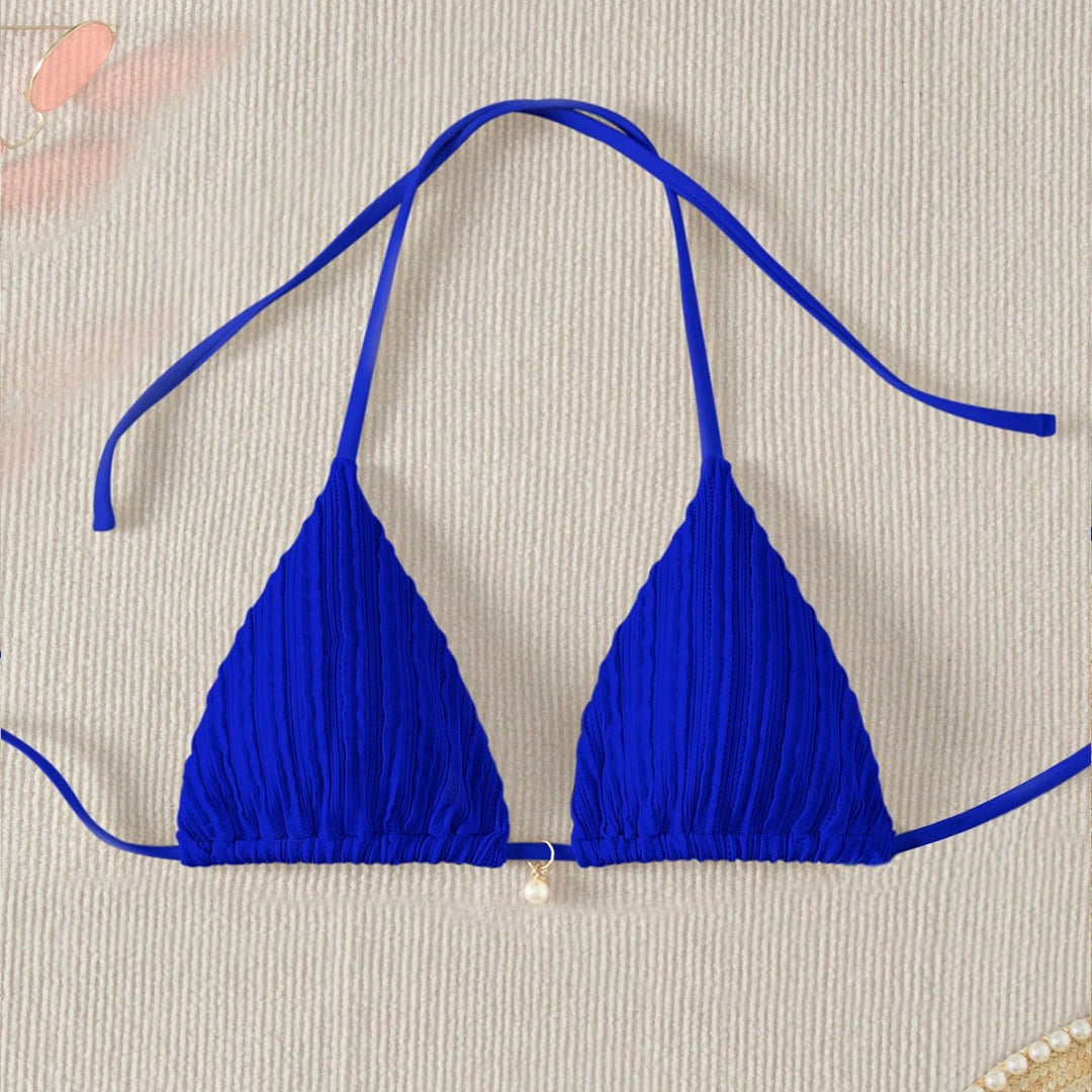 Women's Triangle Bikini with Structured Texture Mune Fashion