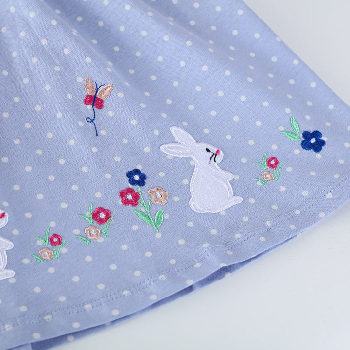 Girls cotton dress with cute rabbit motif Mune Fashion