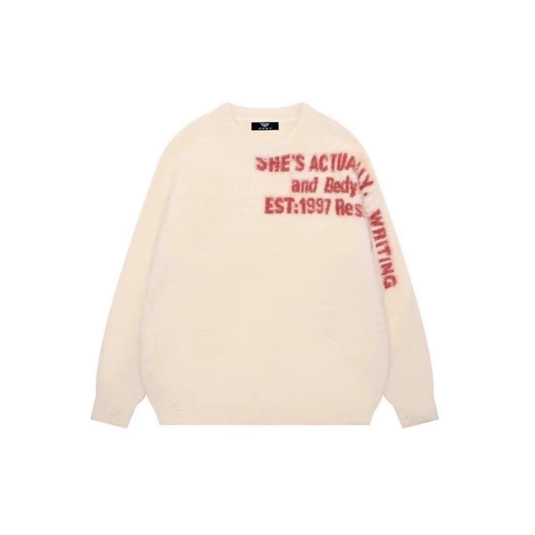 Women Casual Oversized Sweater with Graphic Print Mune Fashion