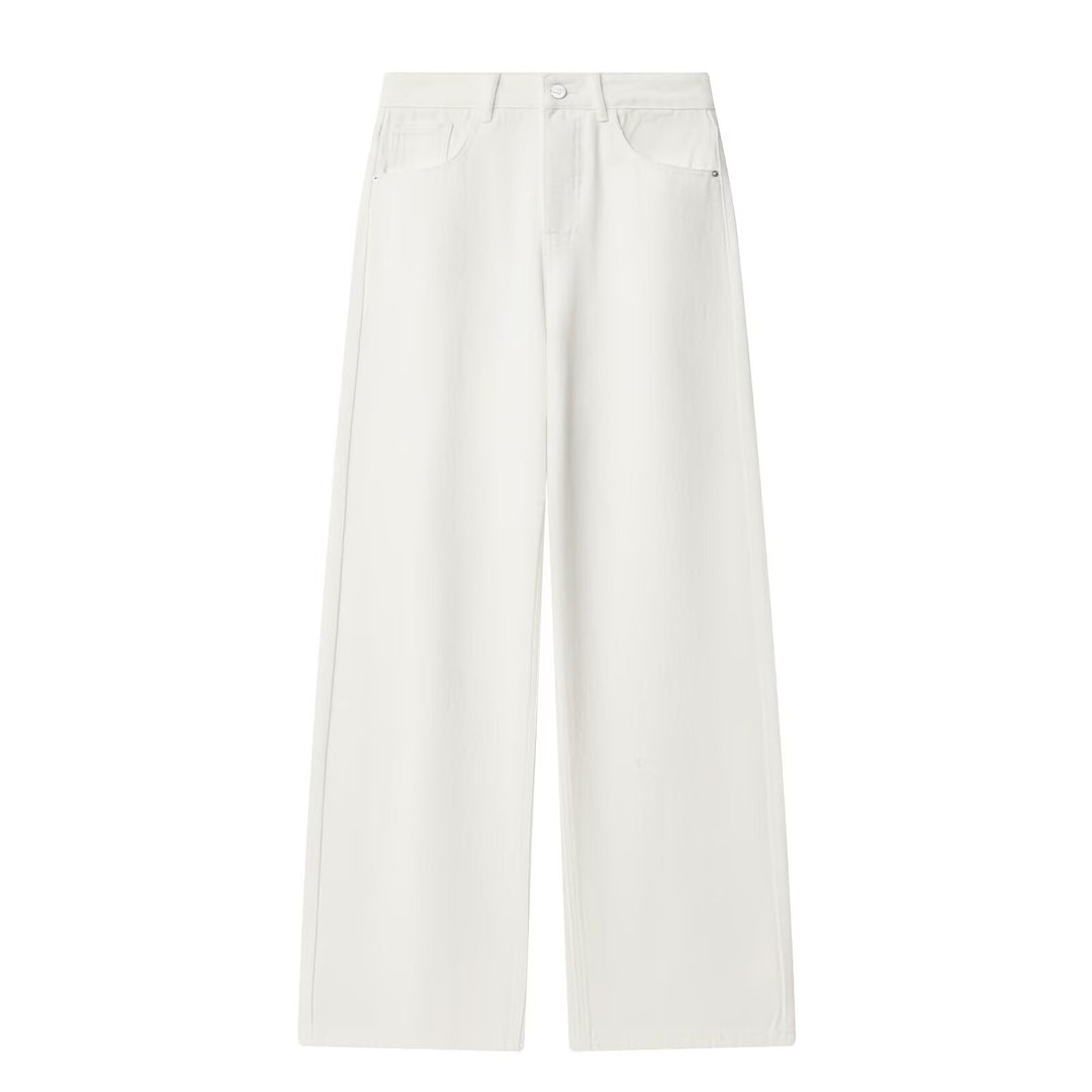 Women's Wide Highwaist Culotte Pants with Five-Pocket Design and Flowing Linen Look Mune Fashion