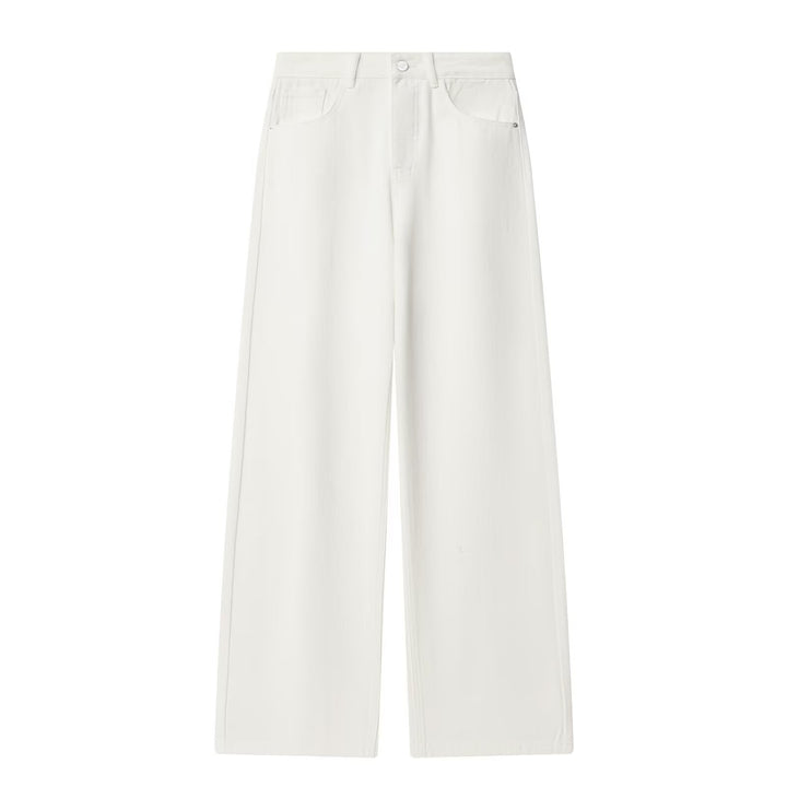 Women's Wide Highwaist Culotte Pants with Five-Pocket Design and Flowing Linen Look Mune Fashion