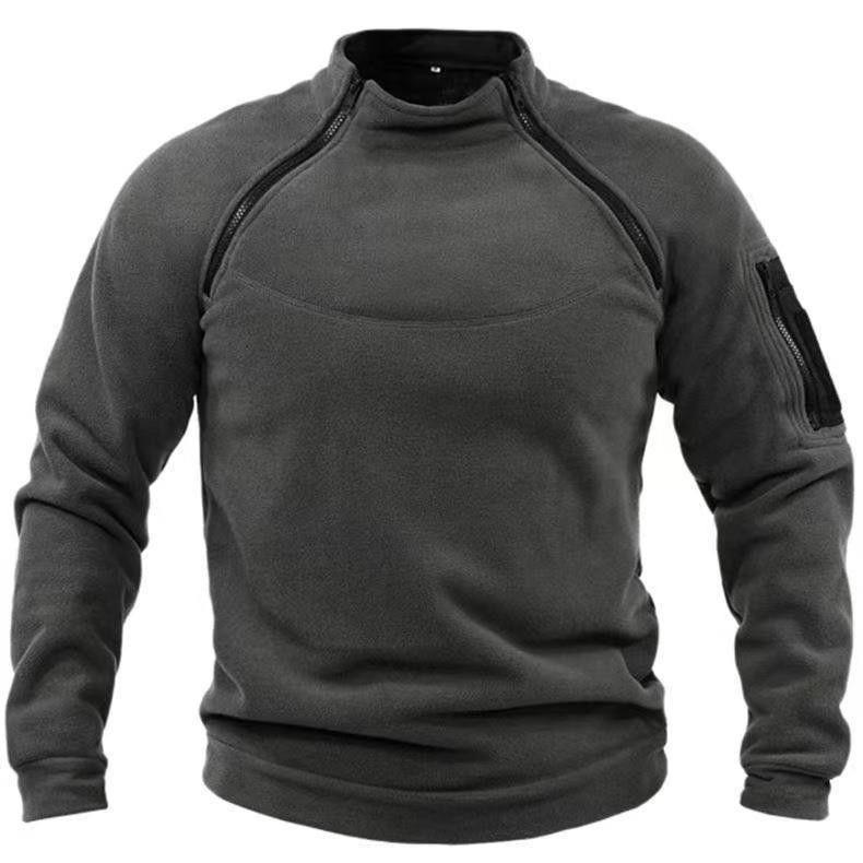 Men's utility sweatshirt with shoulder zippers and arm pocket Mune Fashion