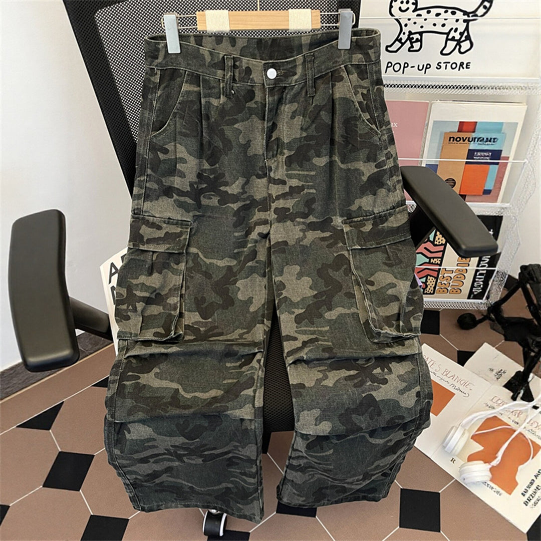 Women's fashionable cargo pants with camouflage pattern Mune Fashion