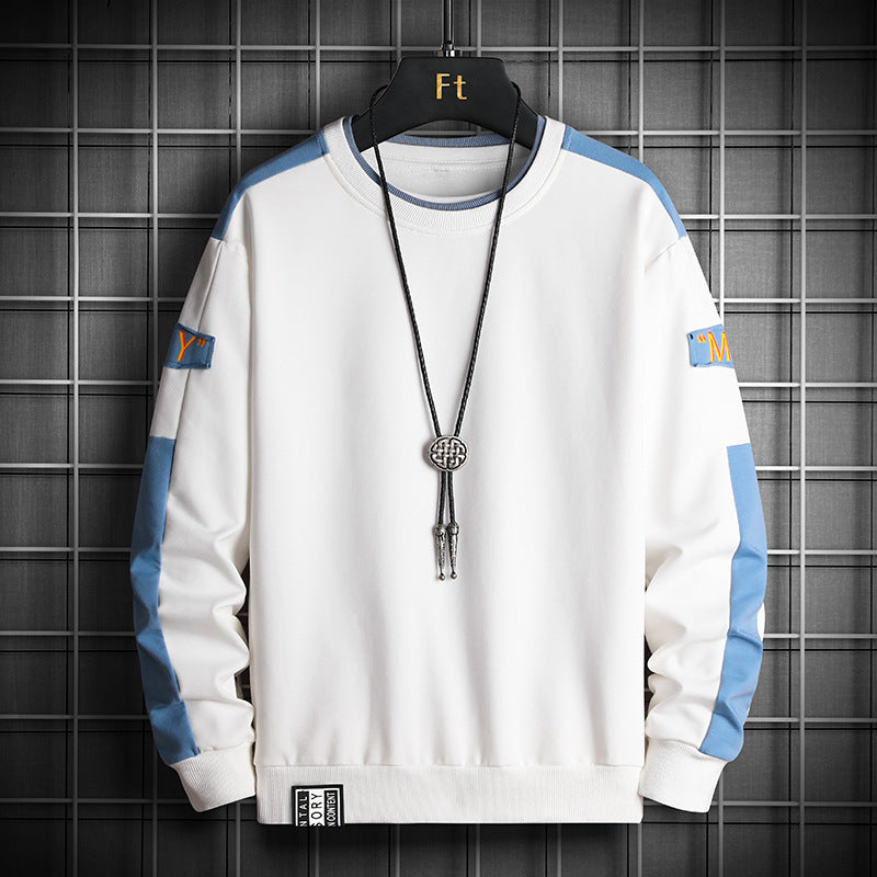 Men's Loose Sweatshirt in Urban Layer Look with Shoulder Panels and Ribbed Hem Mune Fashion