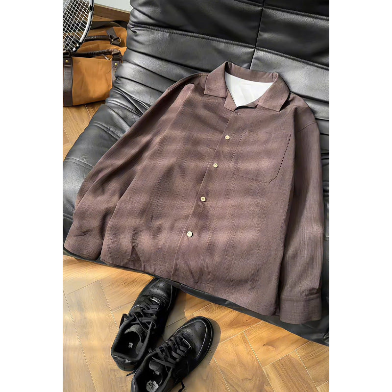 Men's Elegant and Casual Long Sleeve Blouse Mune Fashion