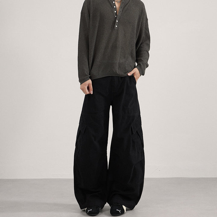 Men's baggy cargo pants in utility style with a low waist and extra wide leg Mune Fashion
