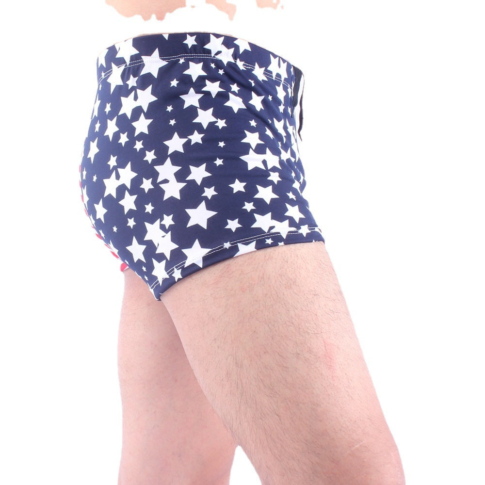 Men's swim shorts with asymmetrical design Mune Fashion