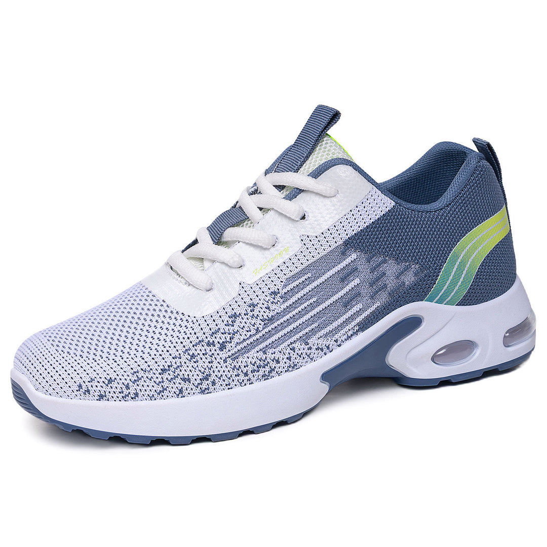 Men's lightweight knit performance sneakers with visible air chamber cushioning and flexible outsole Mune Fashion