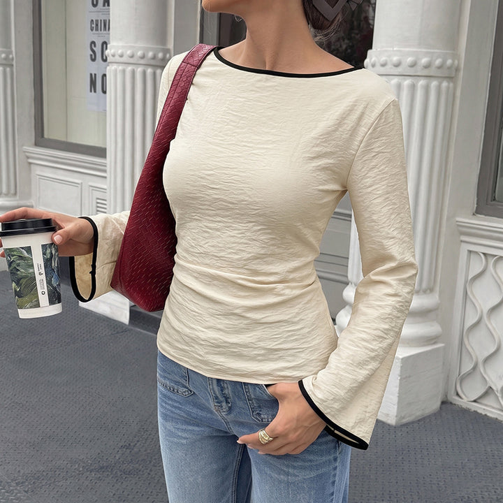Women Elegant Long Sleeve Shirt with Ruffle Details Mune Fashion