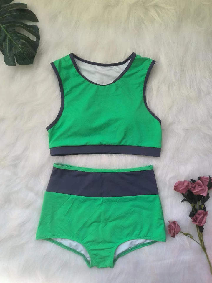 Women's Sporty Bikini Set with High-Cut Panty Mune Fashion