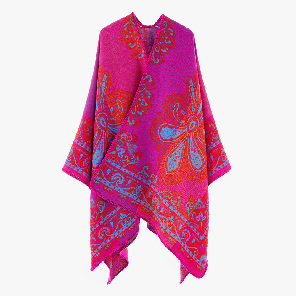 Women's fine jacquard overlay in rectangular cut with ornamental border structure Mune Fashion