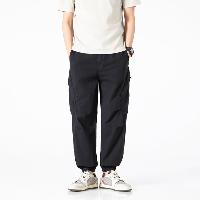 Men's lightweight tech cargo jogging pants with elastic waistband and multifunctional pockets Mune Fashion