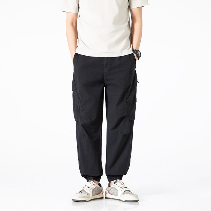 Men's lightweight tech cargo jogging pants with elastic waistband and multifunctional pockets Mune Fashion