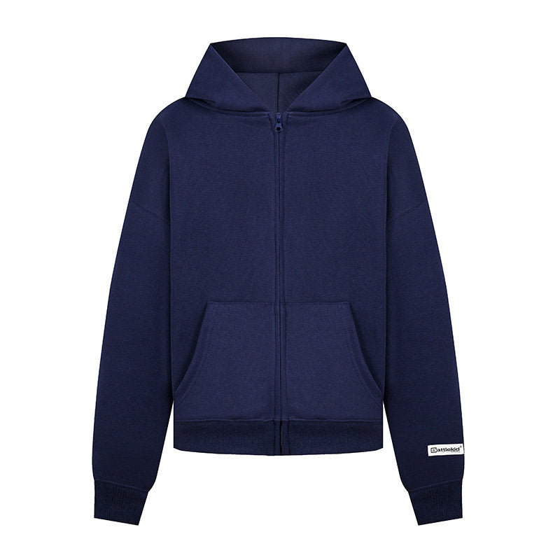 Women’s hoodie sweat jacket with full zip, kangaroo pocket and relaxed fit Mune Fashion