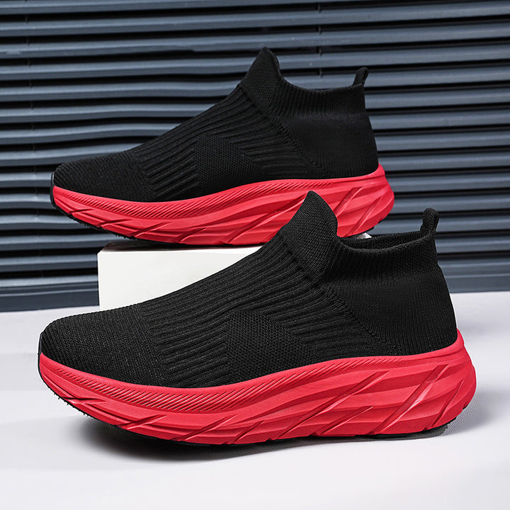 Unisex seamless knit sock sneaker with high platform sole profile and padded comfort insole Mune Fashion