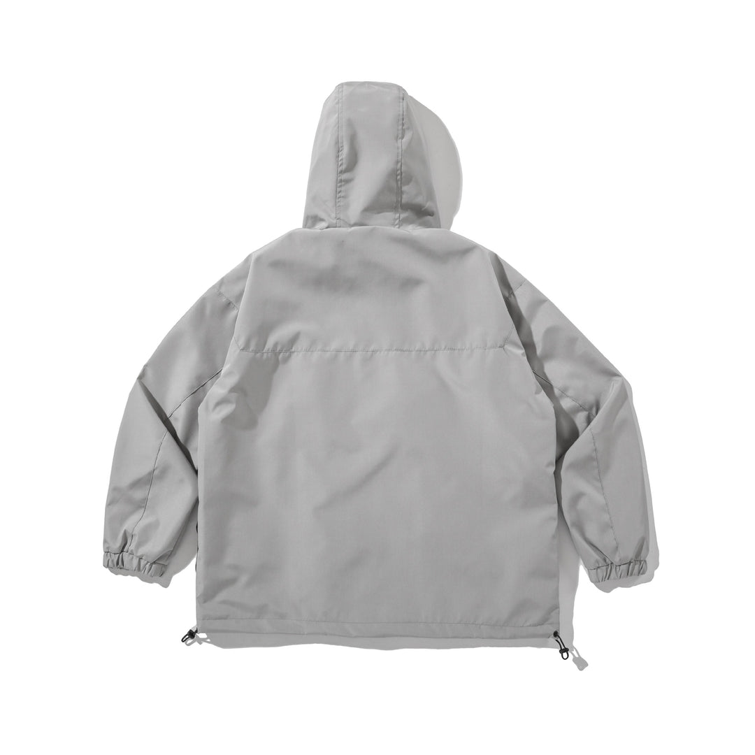 Unisex Technical Shell Jacket with Hood, Utility Pockets and Drawstring Mune Fashion