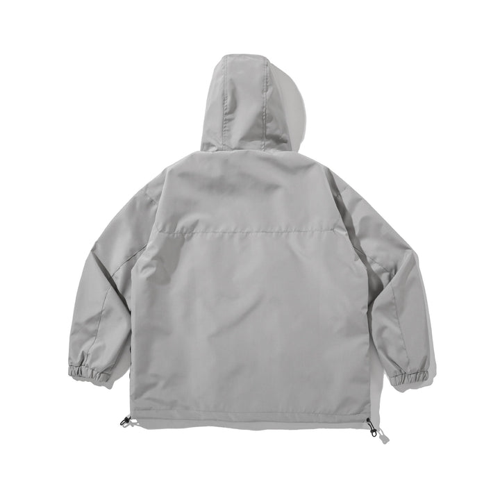Unisex Technical Shell Jacket with Hood, Utility Pockets and Drawstring Mune Fashion