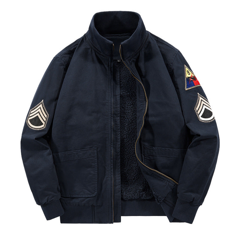 Men's Pilot Blouson with Sherpa lining and striking patch details Mune Fashion