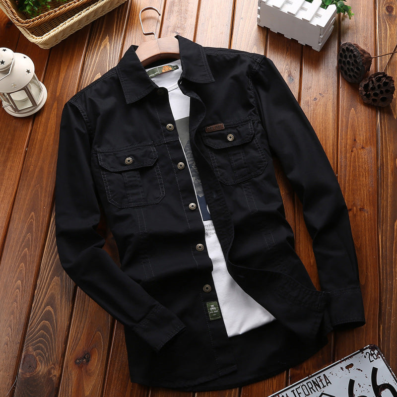 Men's versatile canvas overshirt with flap chest pockets, reinforced seams, and regular fit Mune Fashion