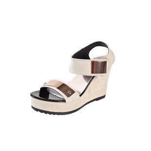 Women nan wedge sandals with platform and metallic details Mune Fashion