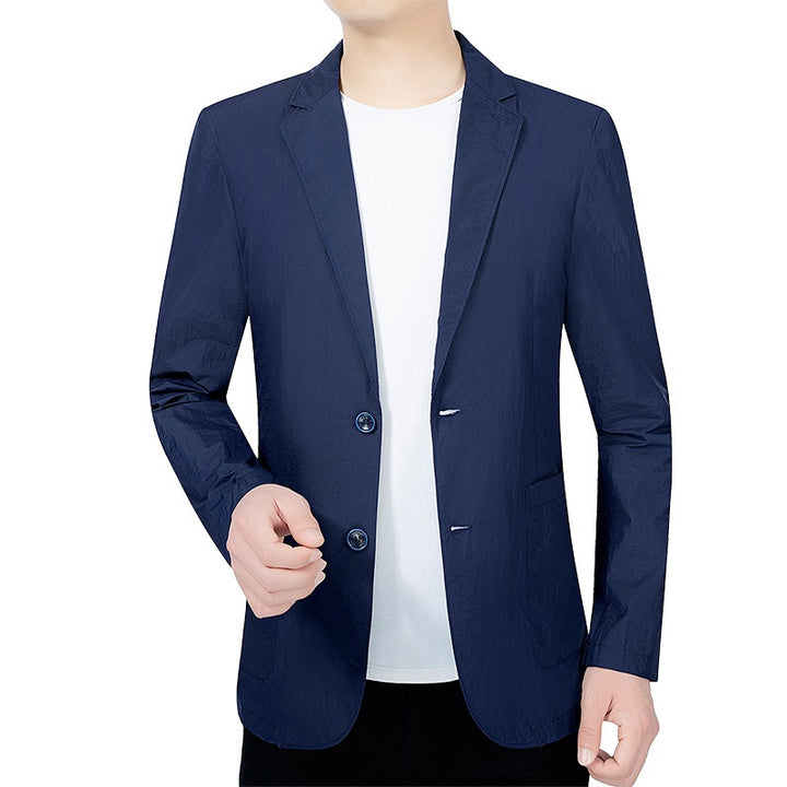 Men's lightweight unstructured city blazer made of breathable functional fabric with patch pockets Mune Fashion