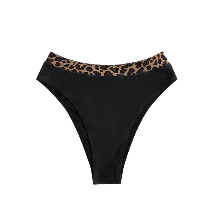 Women High-Waisted Bikini Bottom with Fashionable Leopard Print Mune Fashion