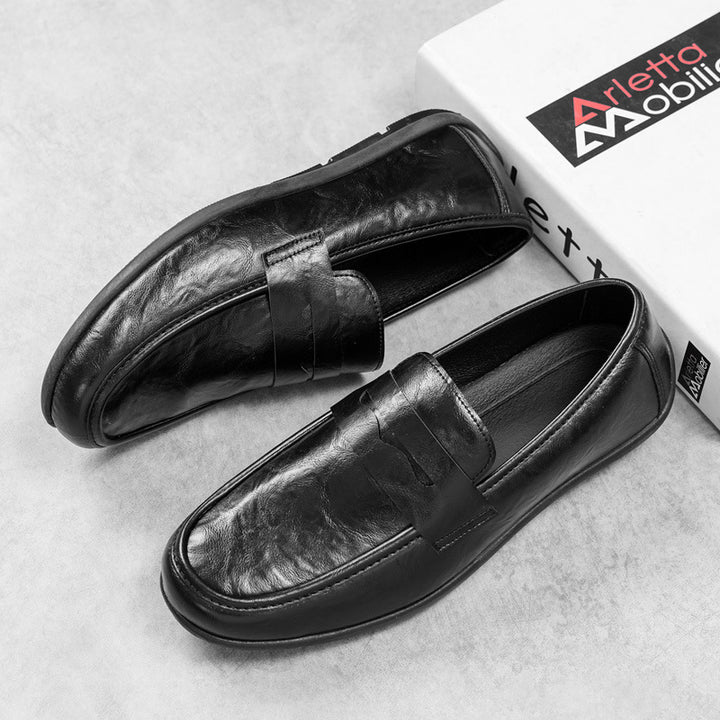 Men's elegant loafers with fine detail stitching Mune Fashion