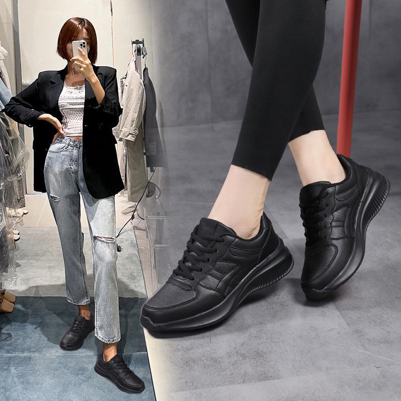 Women's fashionable platform city sneakers with extra soft padded insole, shock-absorbing midsole, and sporty side application Mune Fashion