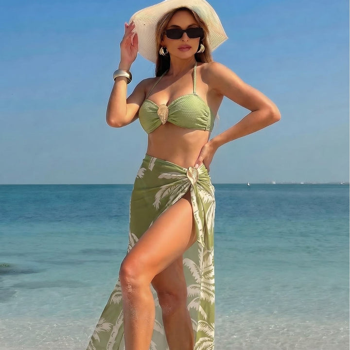Women's Beach Outfit with Decorative Ties Mune Fashion