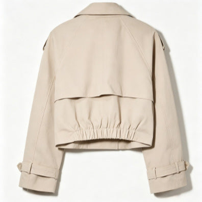 Women's Stylish Short Trench Coat Mune Fashion