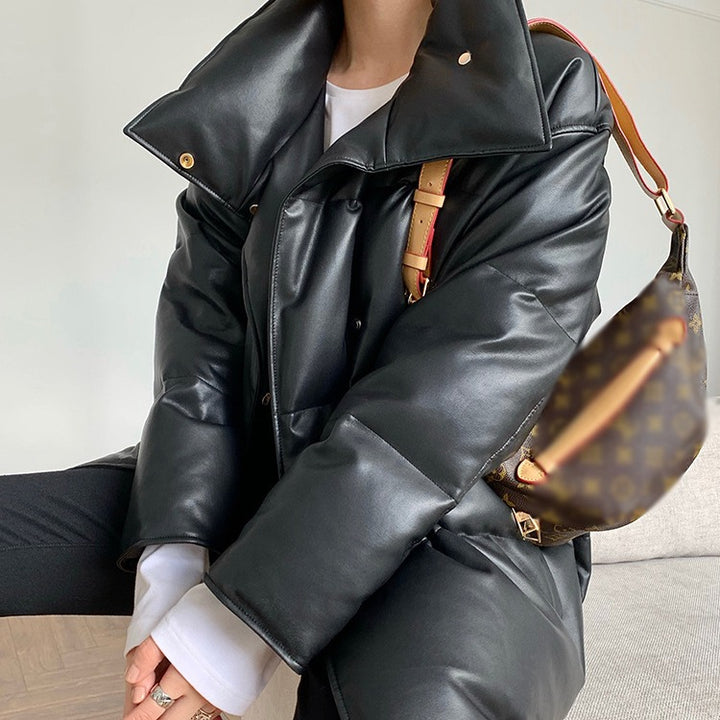 Ladies Fashion Oversized Down Jacket Mune Fashion
